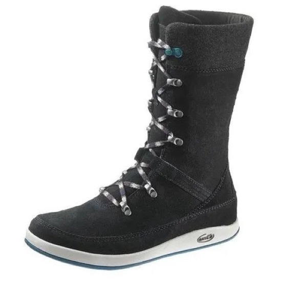 Chaco Black Umma Wool Suede Winter Boots Waterproof - Picture 1 of 12